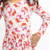 Sweet Cherry Love Long Sleeve Twirl Dress - Monkeeroos