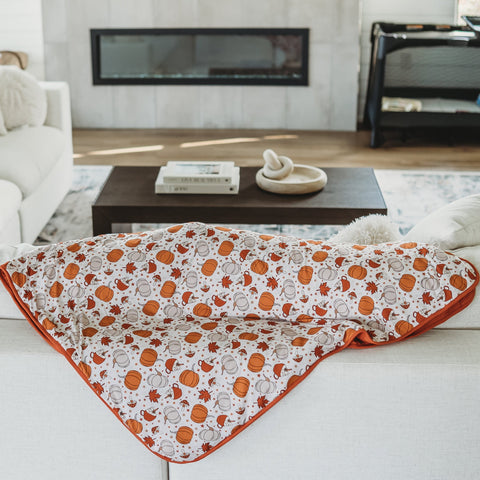 Pumpkin Spice Quilted Blankets