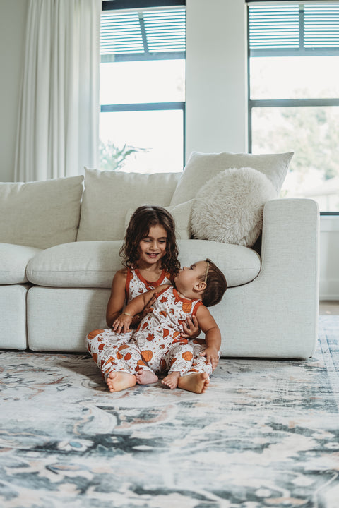 Pumpkin Spice Racerback Pocket Romper