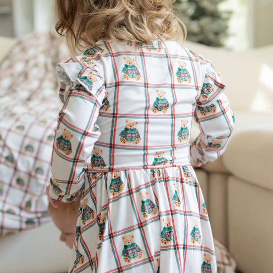 Vintage Teddy Bodysuit Twirl Dress - Monkeeroos