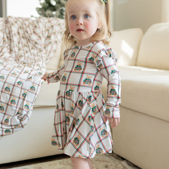 Vintage Teddy Bodysuit Twirl Dress - Monkeeroos