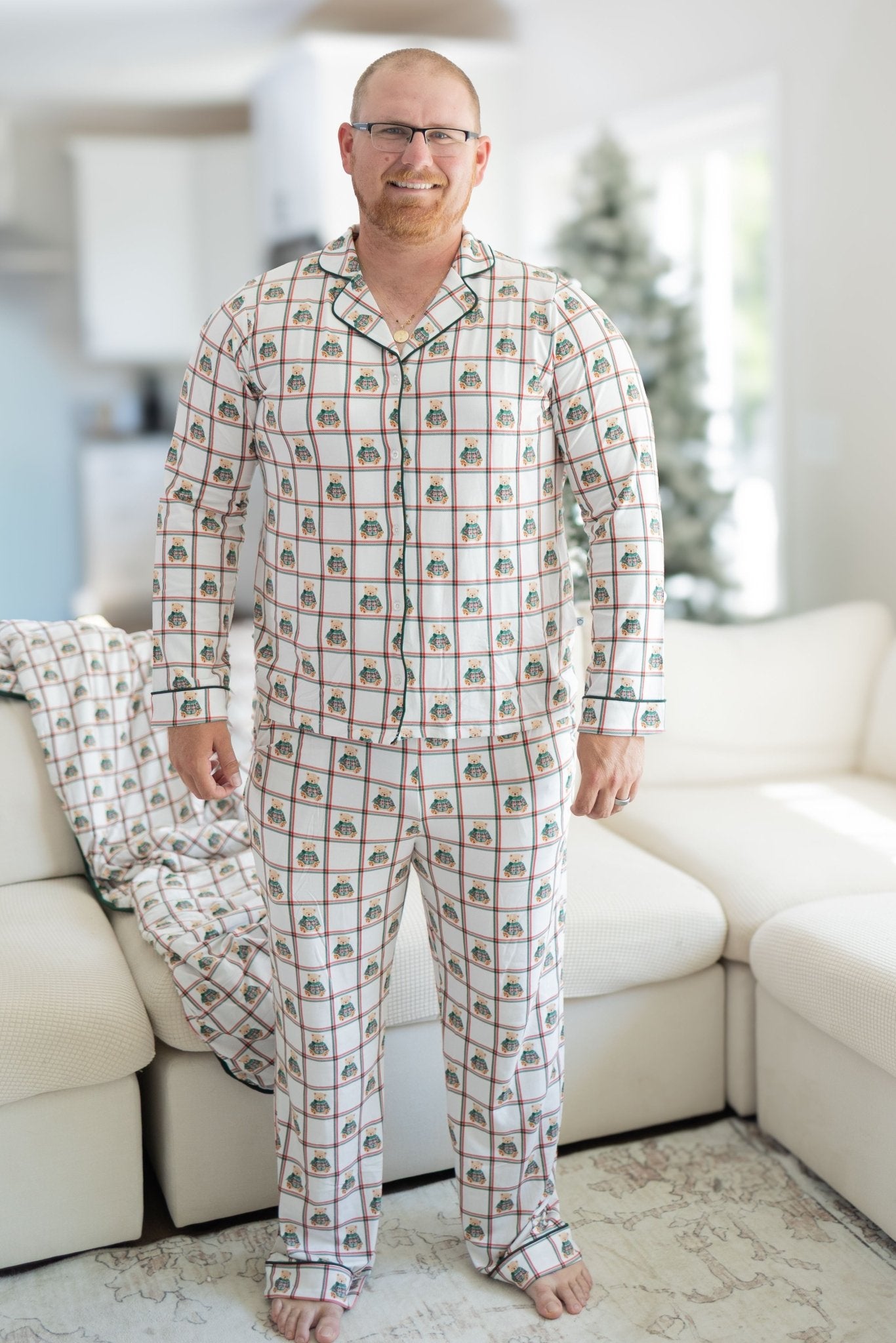 Vintage Teddy Unisex Adult Button Down Set - Monkeeroos