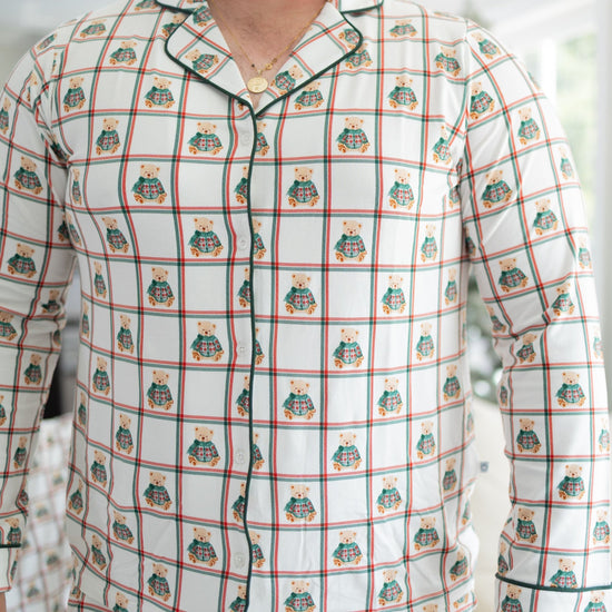 Vintage Teddy Unisex Adult Button Down Set - Monkeeroos