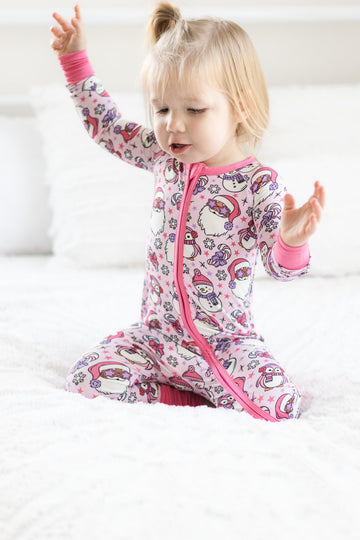 Pink Christmas Baby PJs
